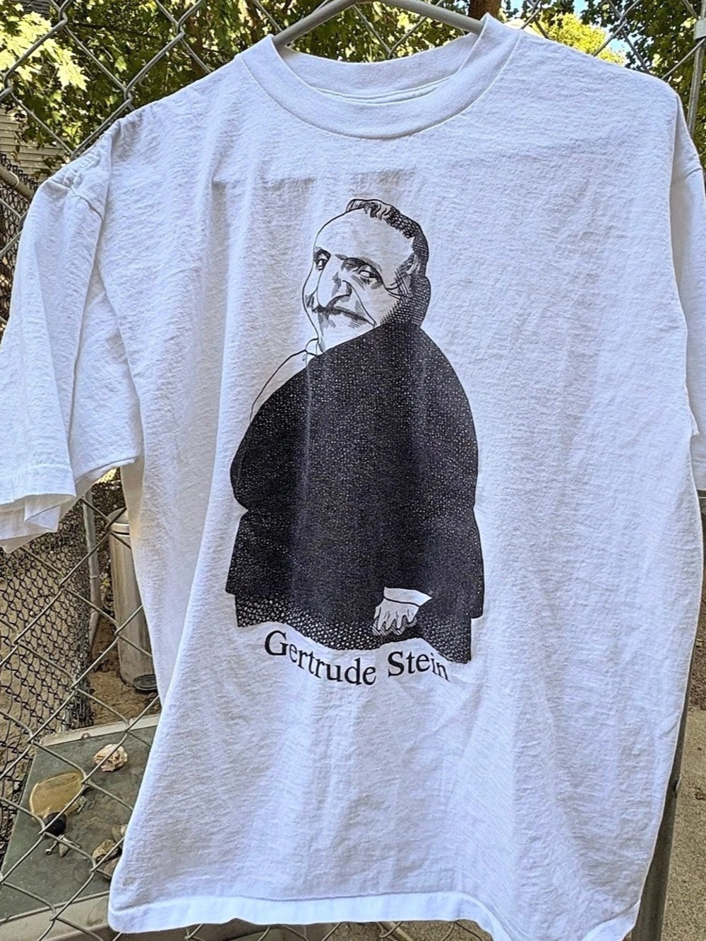Largely Literary Collection! Gertrude Stein Graphic Tee White XL